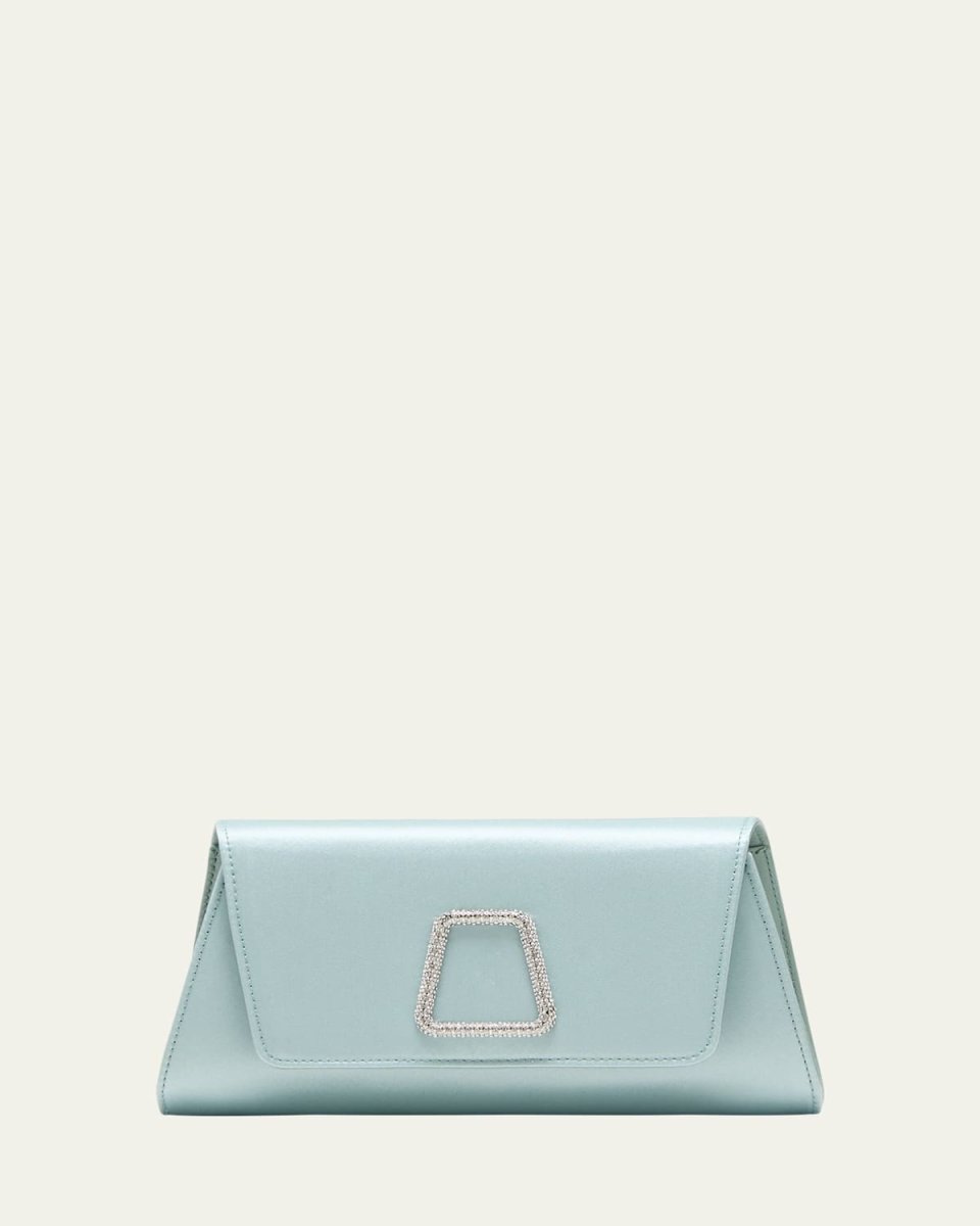 Anouk Mini Crystal Satin Clutch Bag